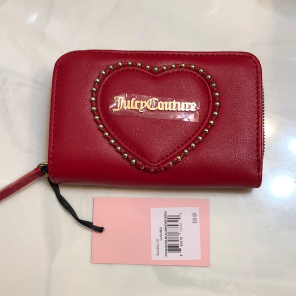 Juicy Couture Cool Red Love Never Dies Multi Compartment Bifold Wallet NWT - Picture 3 of 16